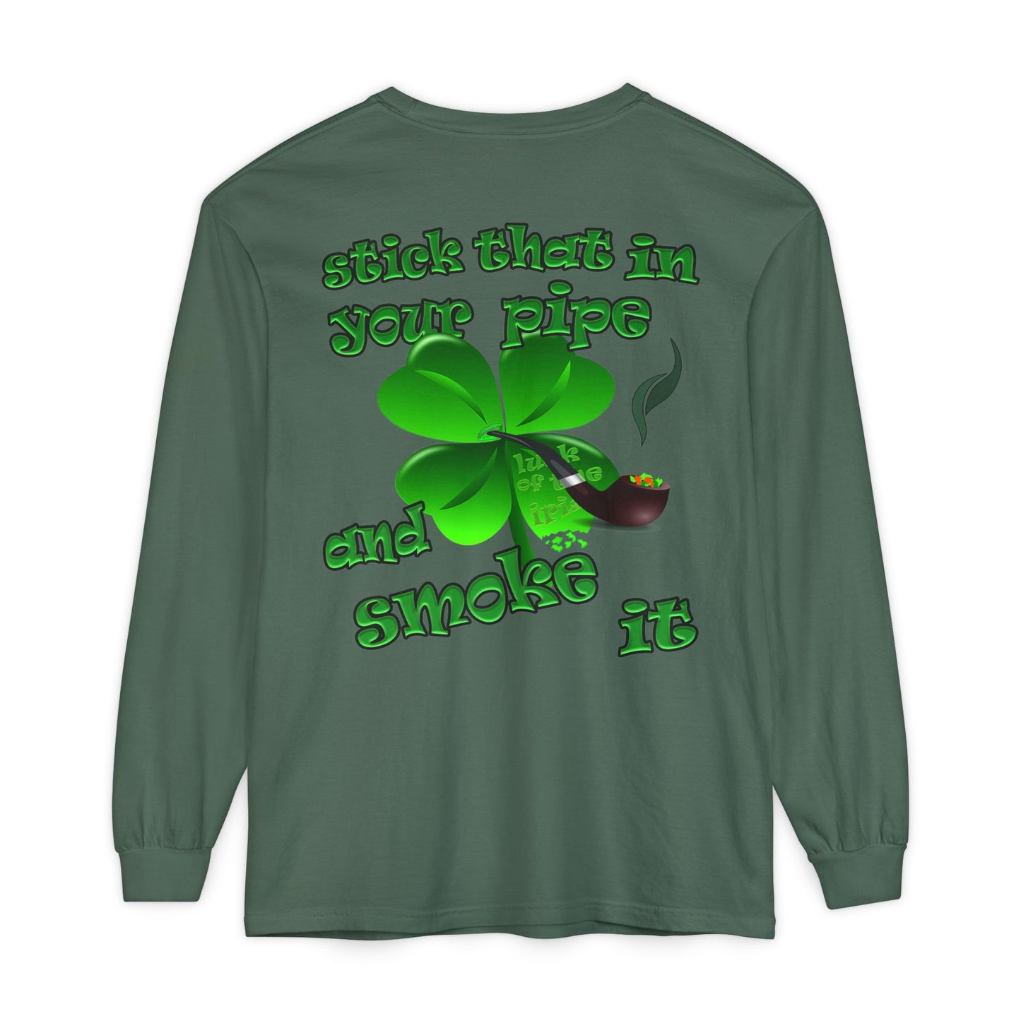 celtics logo - Unisex Garment-dyed Long Sleeve T-Shirt