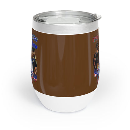rw&b lives matter - Chill Wine Tumbler (brown)