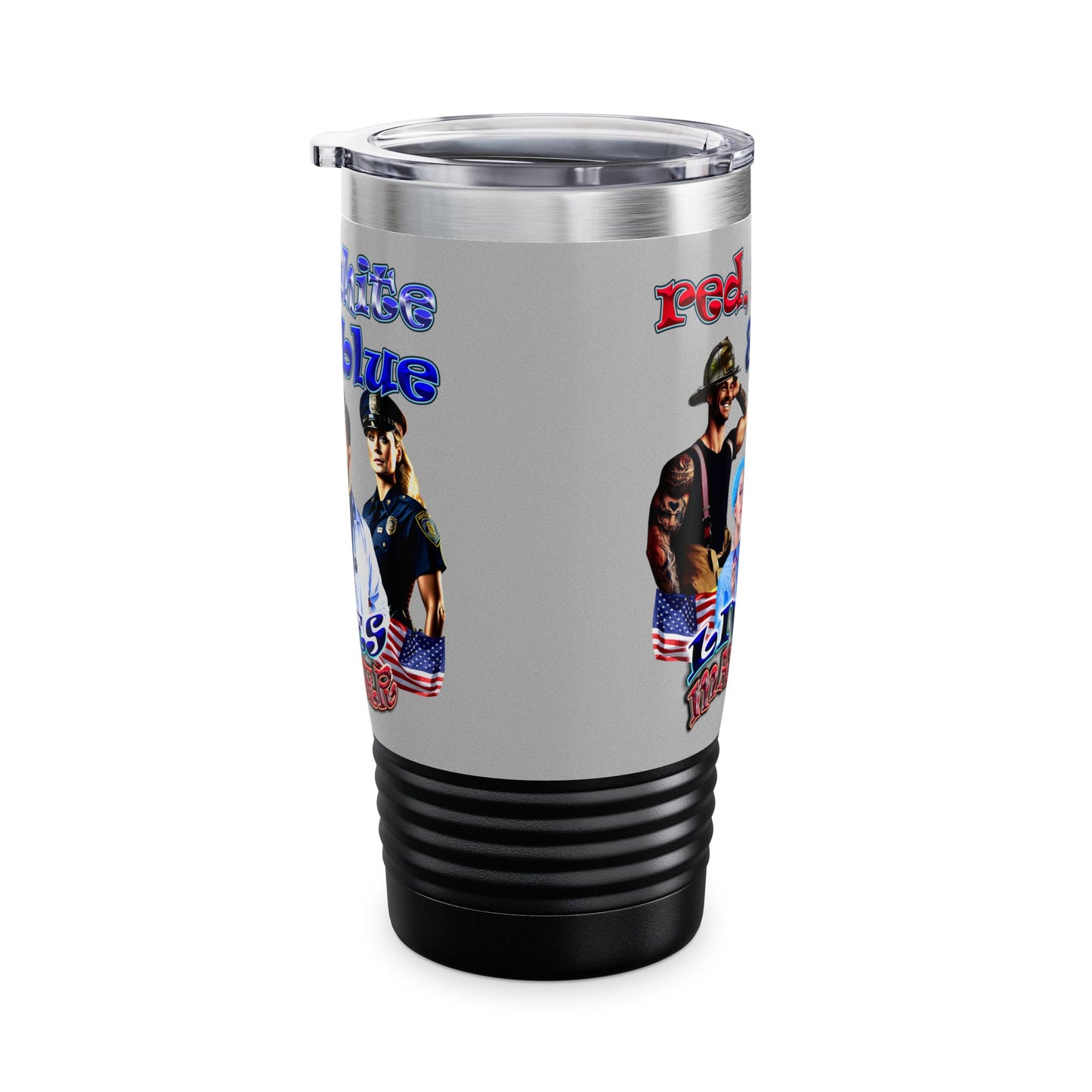 rw&b lives matter - Ringneck Tumbler, 20oz (light grey)