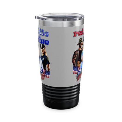 rw&b lives matter - Ringneck Tumbler, 20oz (light grey)