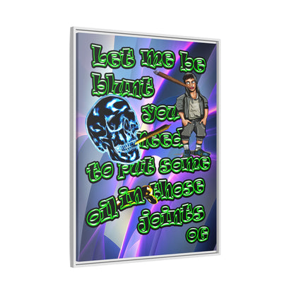 og - framed canvas art (grey-pink wave)