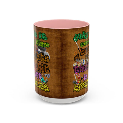 the bum's shit - Accent Mug (brown papyrus)