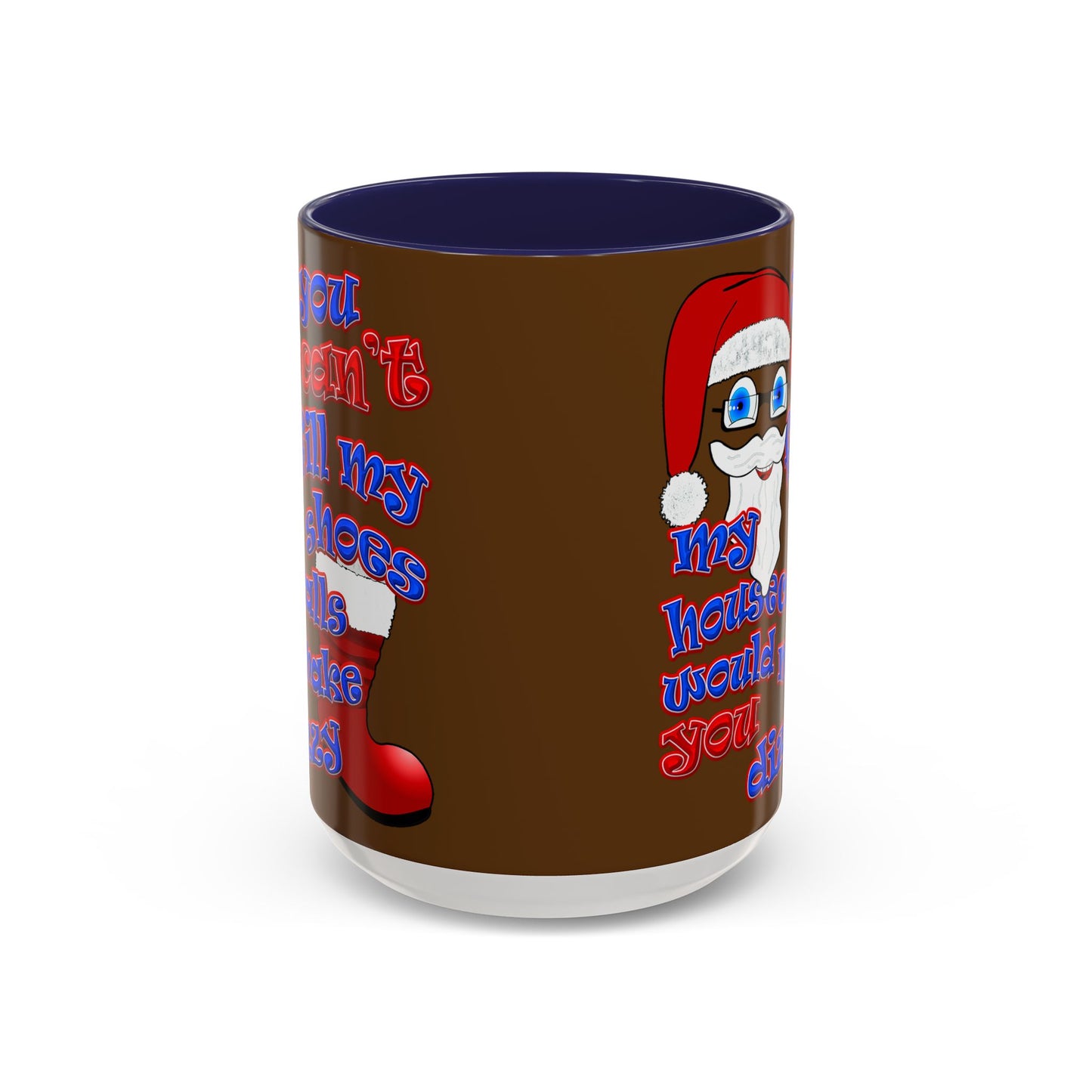 santa's shoes - Accent Mug (brown)