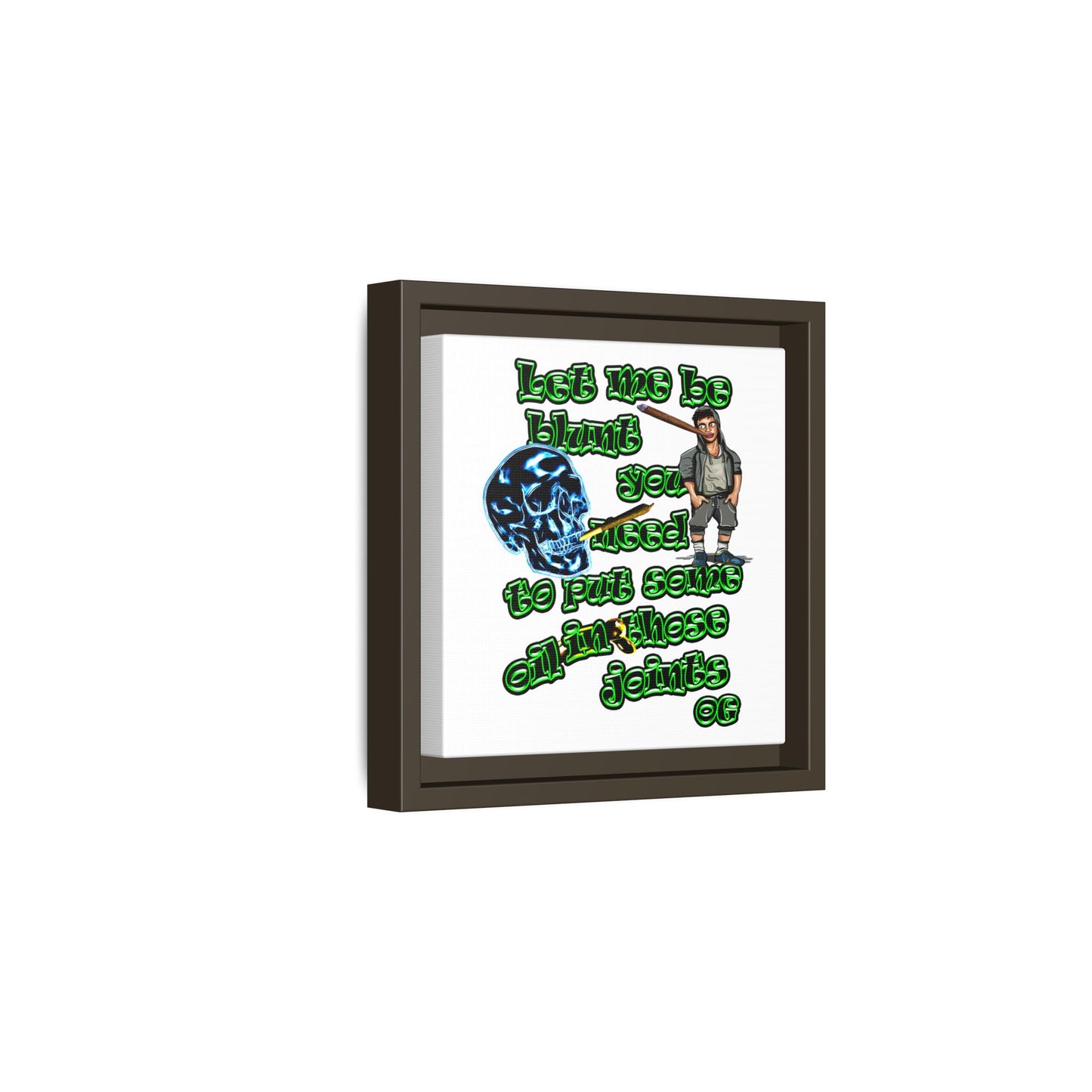 og - framed canvas art (white)