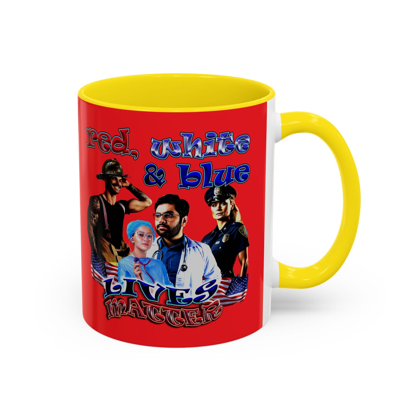rw&b lives matter - Accent Mug (red)