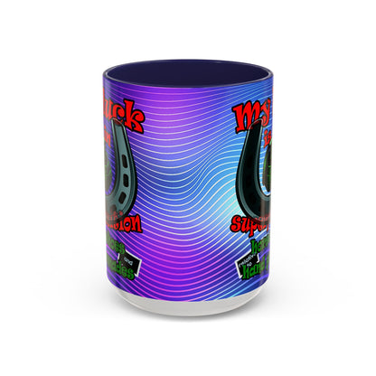 my luck - Accent Mug (purple wave)