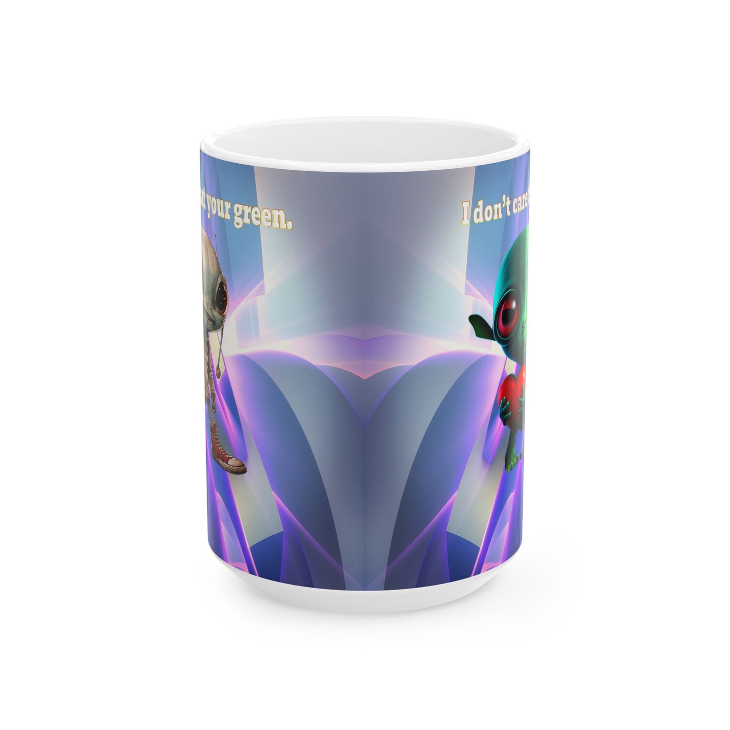 I don't care that your grey - White Mug (grey-pink wave)