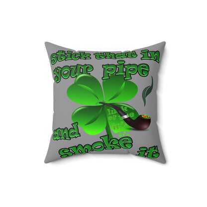 celtics logo - Spun Polyester Square Pillow - (grey)