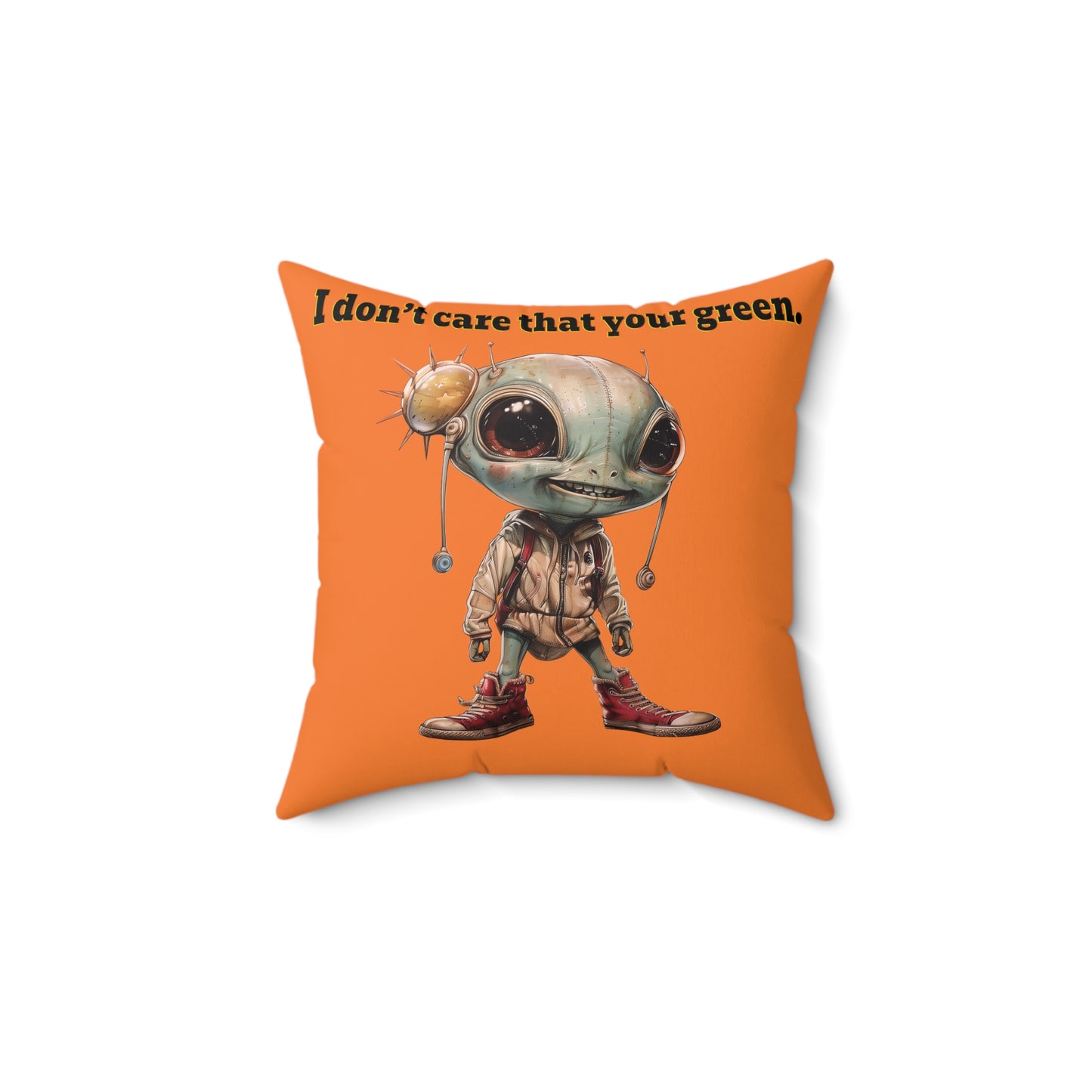I don't care that your grey - Faux Suede Square Pillow - (crusta)