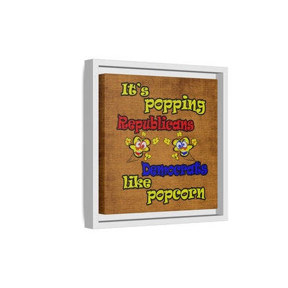 popping like popcorn - framed canvas art (brown papyrus)