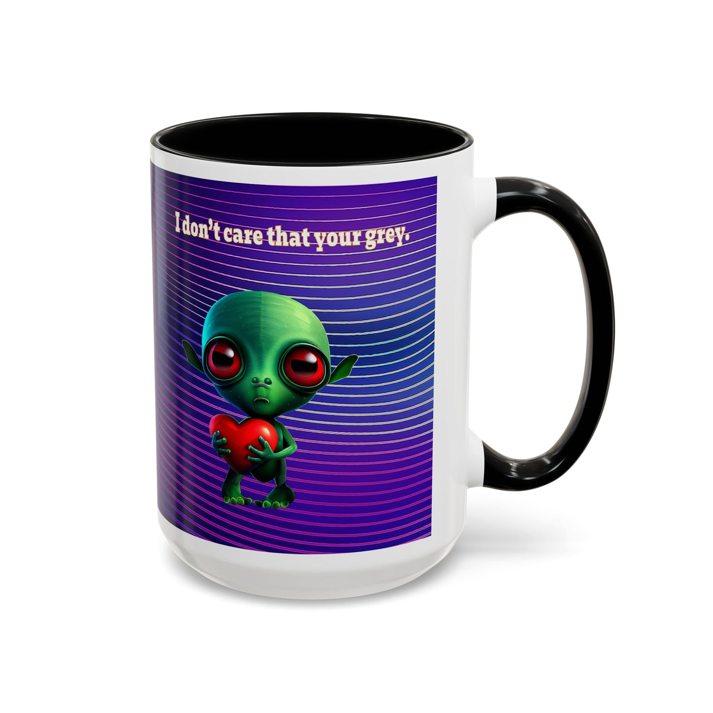 I don't care that your grey - Accent Mug (purple wave)