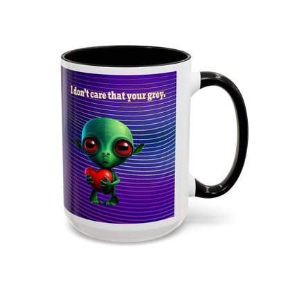 I don't care that your grey - Accent Mug (purple wave)