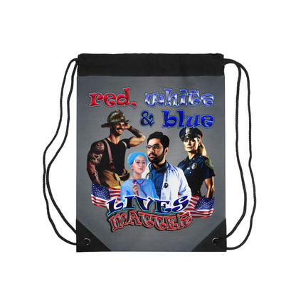 rw&b lives matter - Drawstring Bag (grey-light grey)