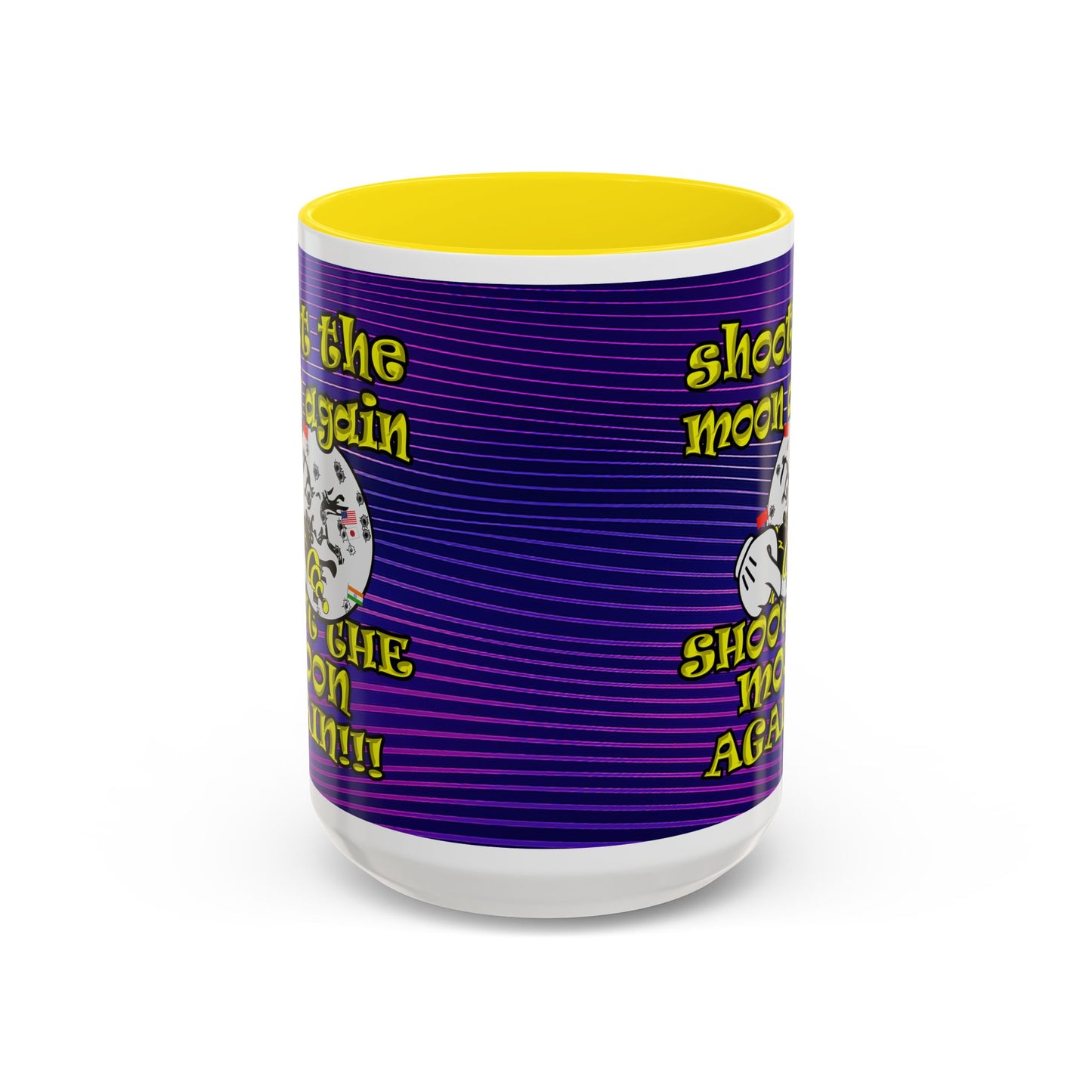 shoot the moon again - Accent Mug (purple wave)