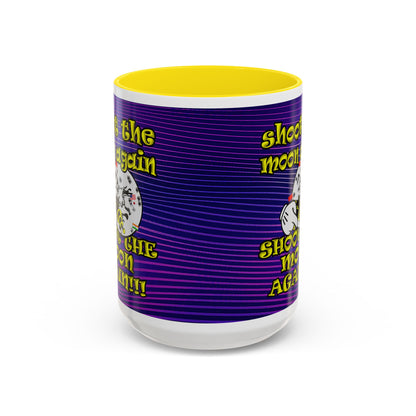 shoot the moon again - Accent Mug (purple wave)