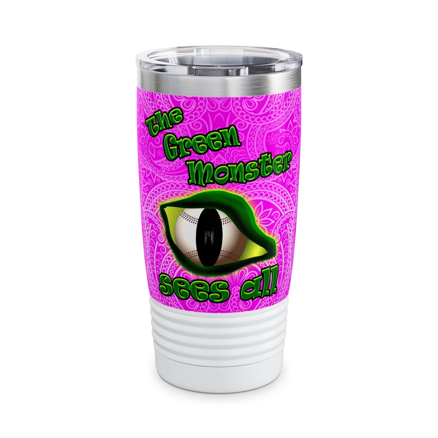 green monster - Ringneck Tumbler, 20oz (pink swirl)