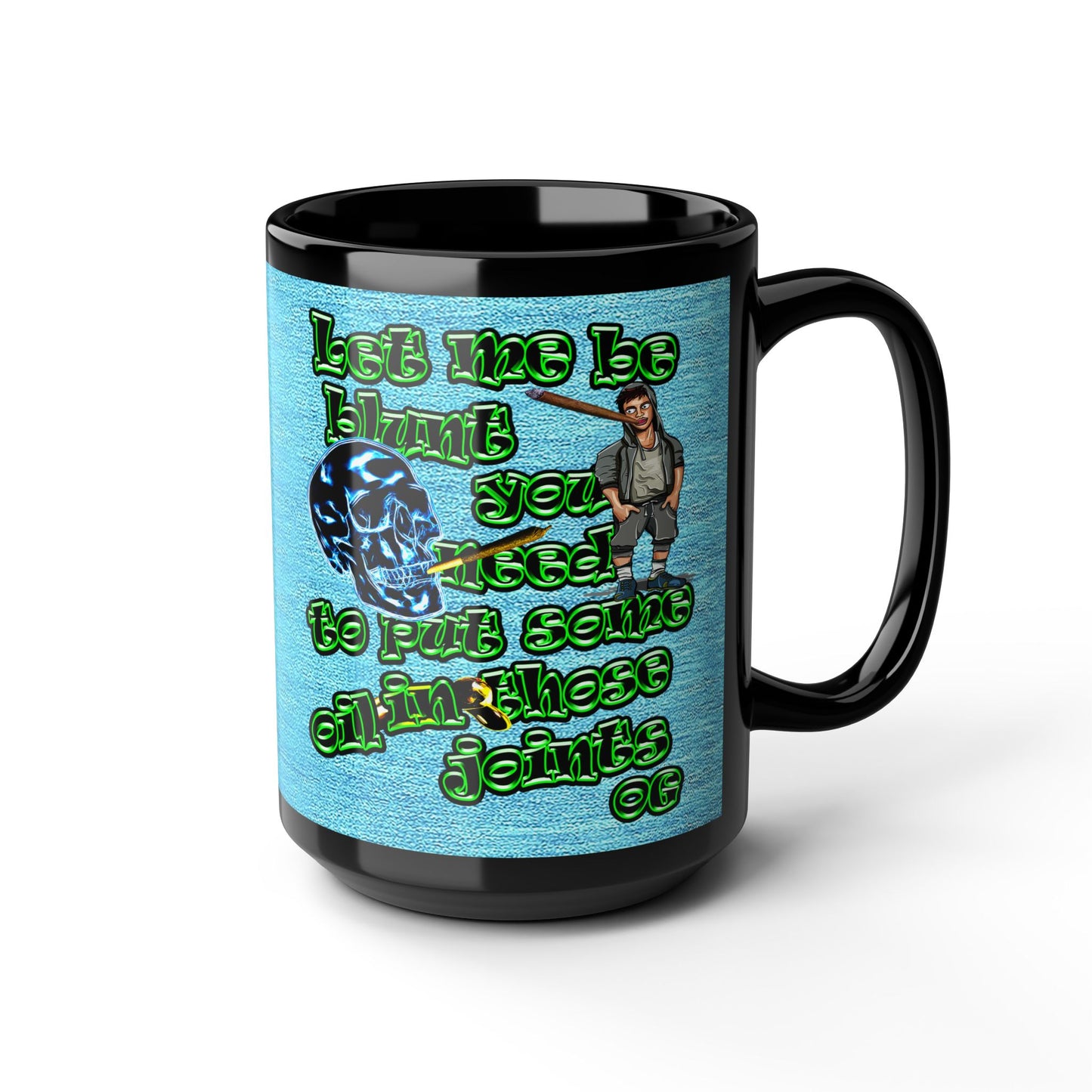 og - Black Mug (faded blue)
