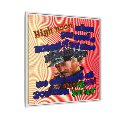 high noon - framed canvas art (yellow-orange wave)
