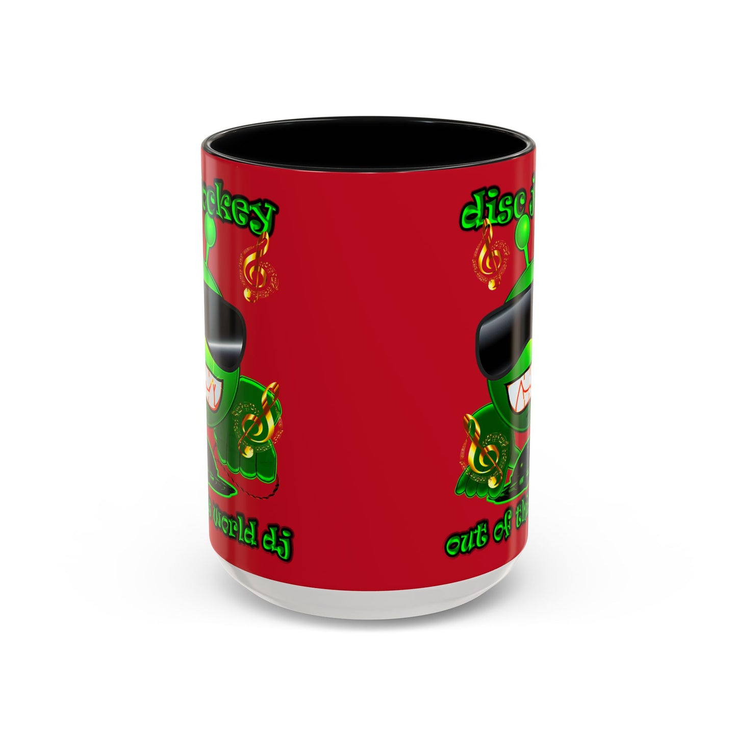 disc jockey - Accent Mug (dark red)