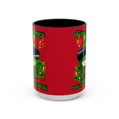 disc jockey - Accent Mug (dark red)
