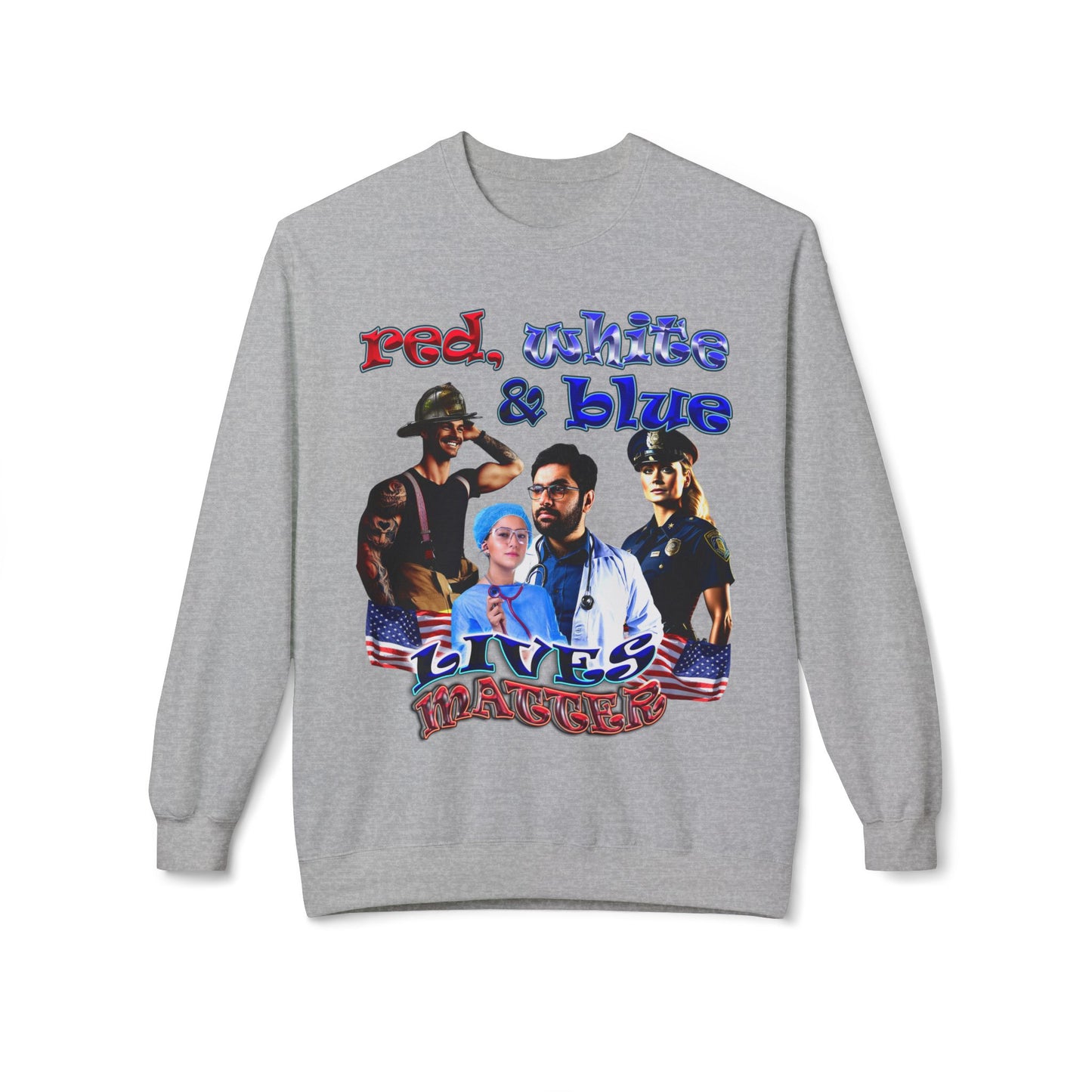 rw&b lives matter - Unisex Midweight Softstyle Fleece Crewneck Sweatshirt