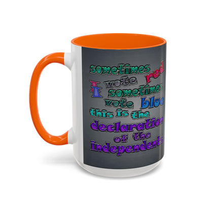 declaration of the independents - Accent Mug (grey-light grey)