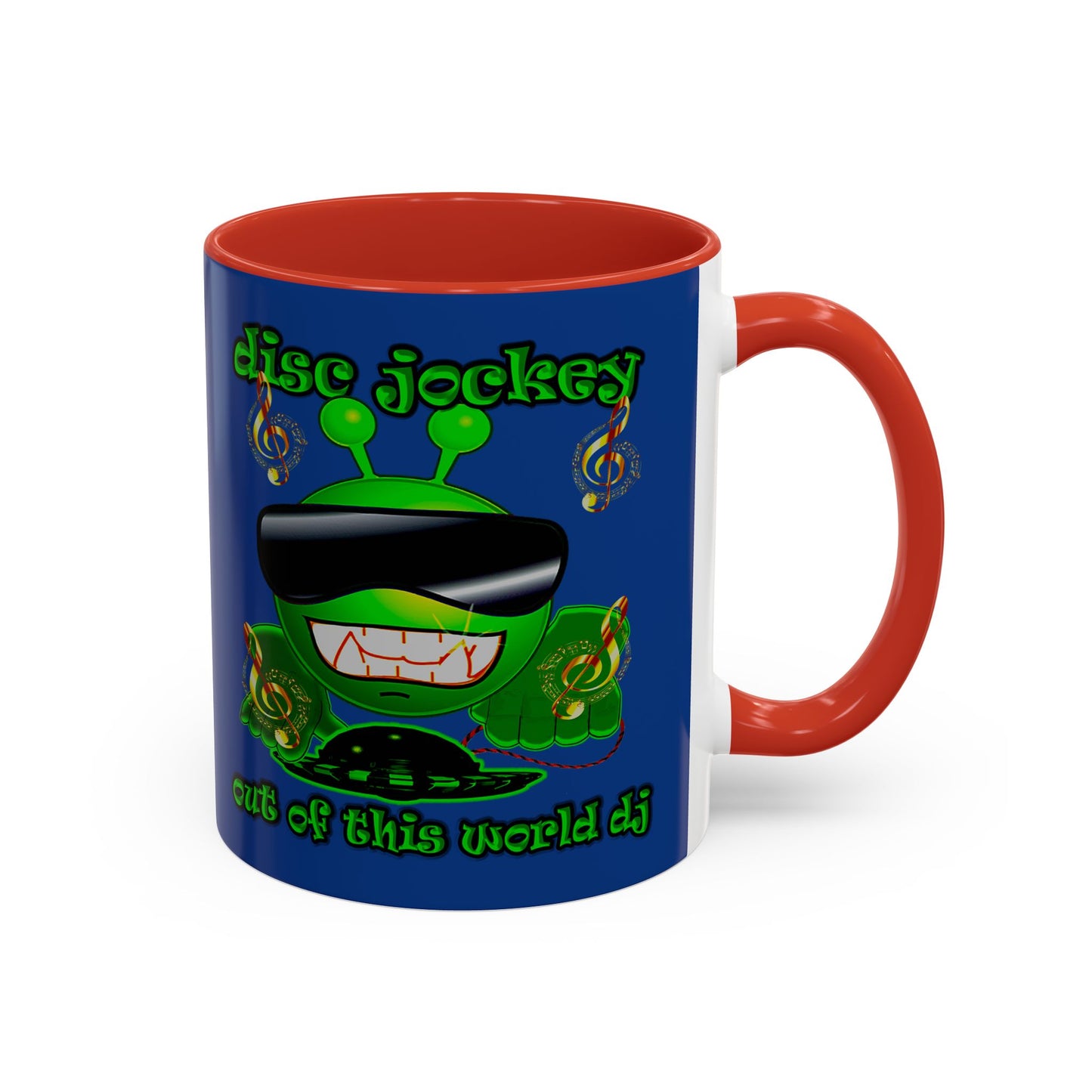 disc jockey - Accent Mug (dark blue)