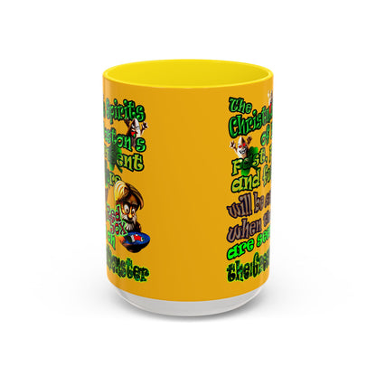 christmas spirits of boston - Accent Mug (yellow)
