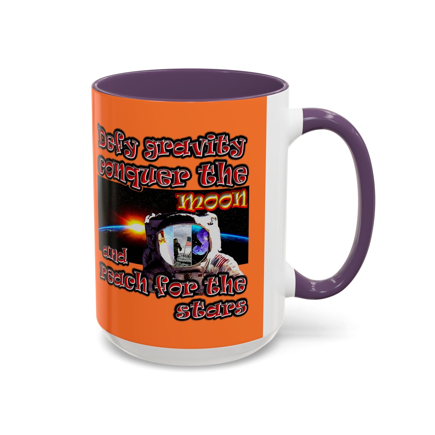 defy conquer reach - Accent Mug (crusta)