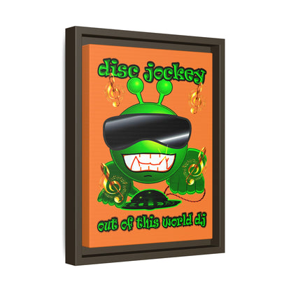 disc jockey - framed canvas art (crusta)