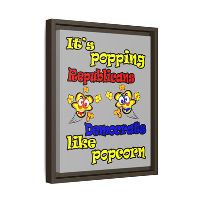 popping like popcorn - framed canvas art (light grey)
