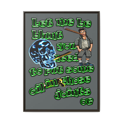 og - framed canvas art (dark grey)