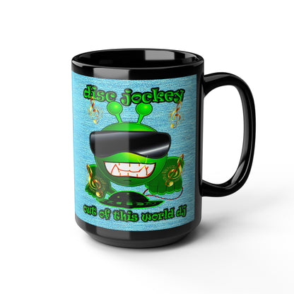 disc jockey - Black Mug (faded dark blue)