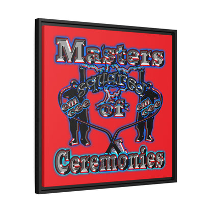 em cee squared - framed canvas art (red)