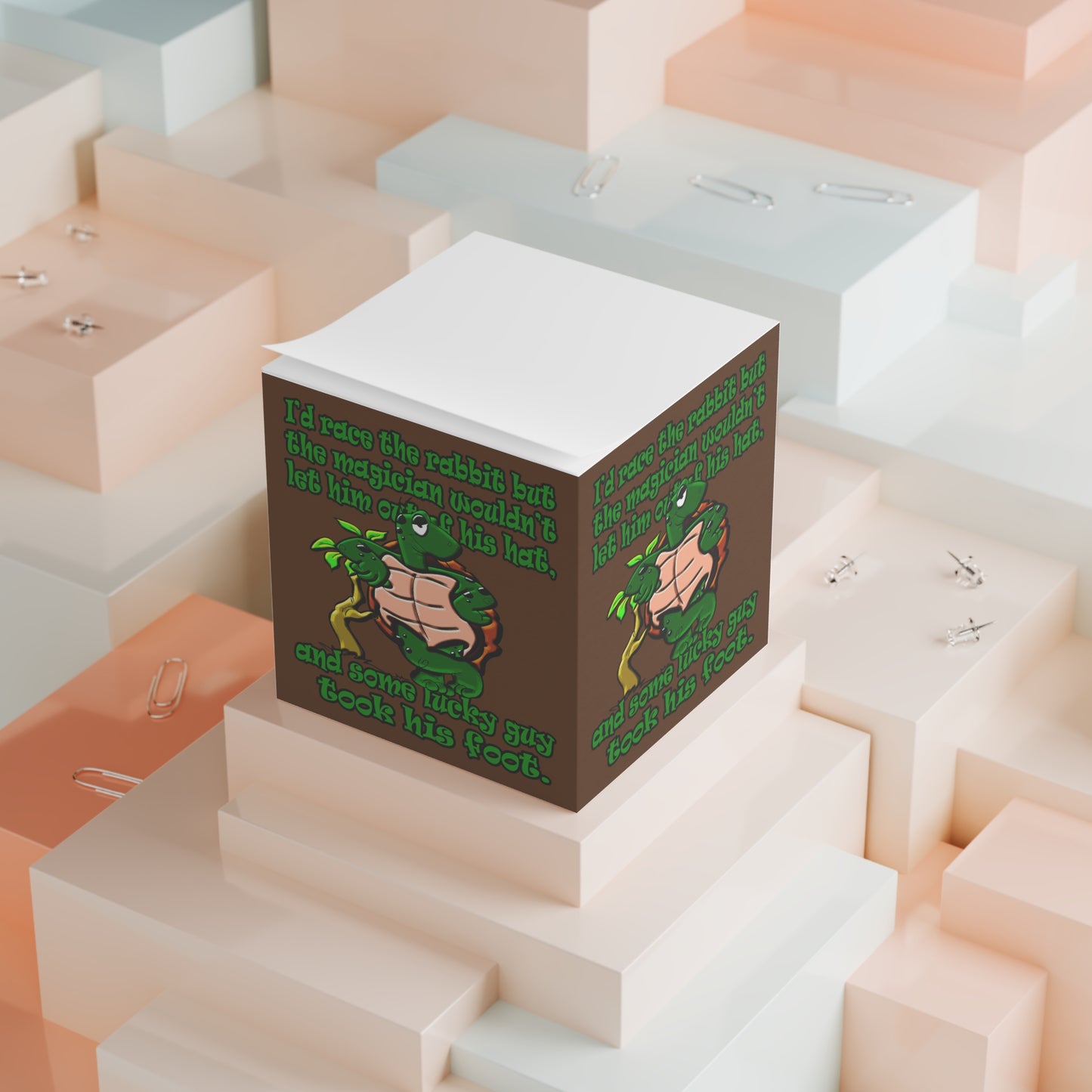 turtle race - note cube (brown)
