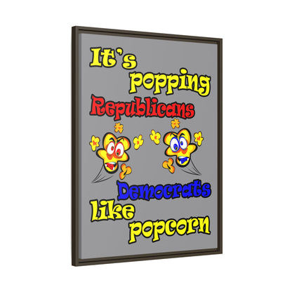 popping like popcorn - framed canvas art (grey)