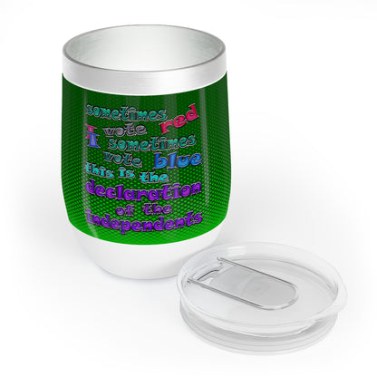 declaration of the independents - Chill Wine Tumbler (logo green)
