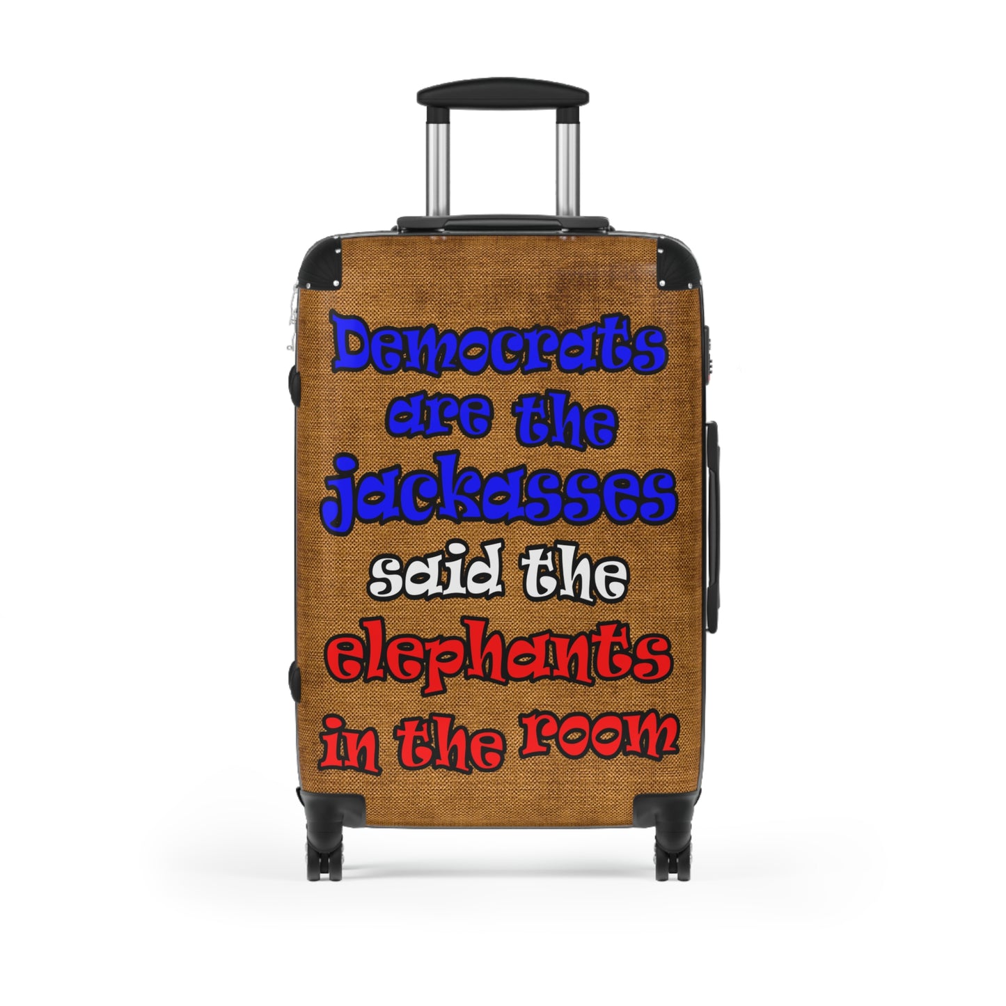 donkeys and elephants - Suitcase (brown papyrus)