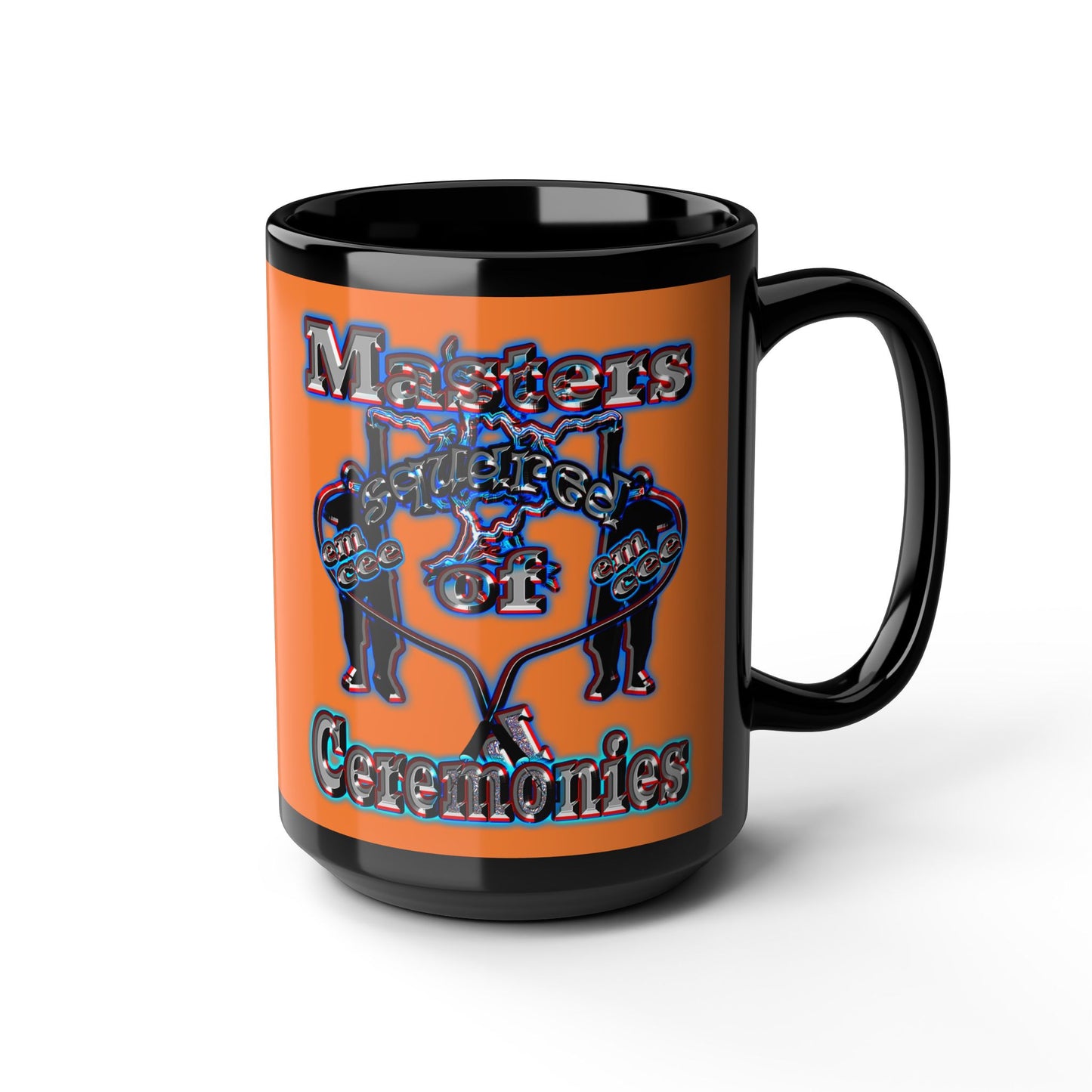 em cee squared - Black Mug (crusta)