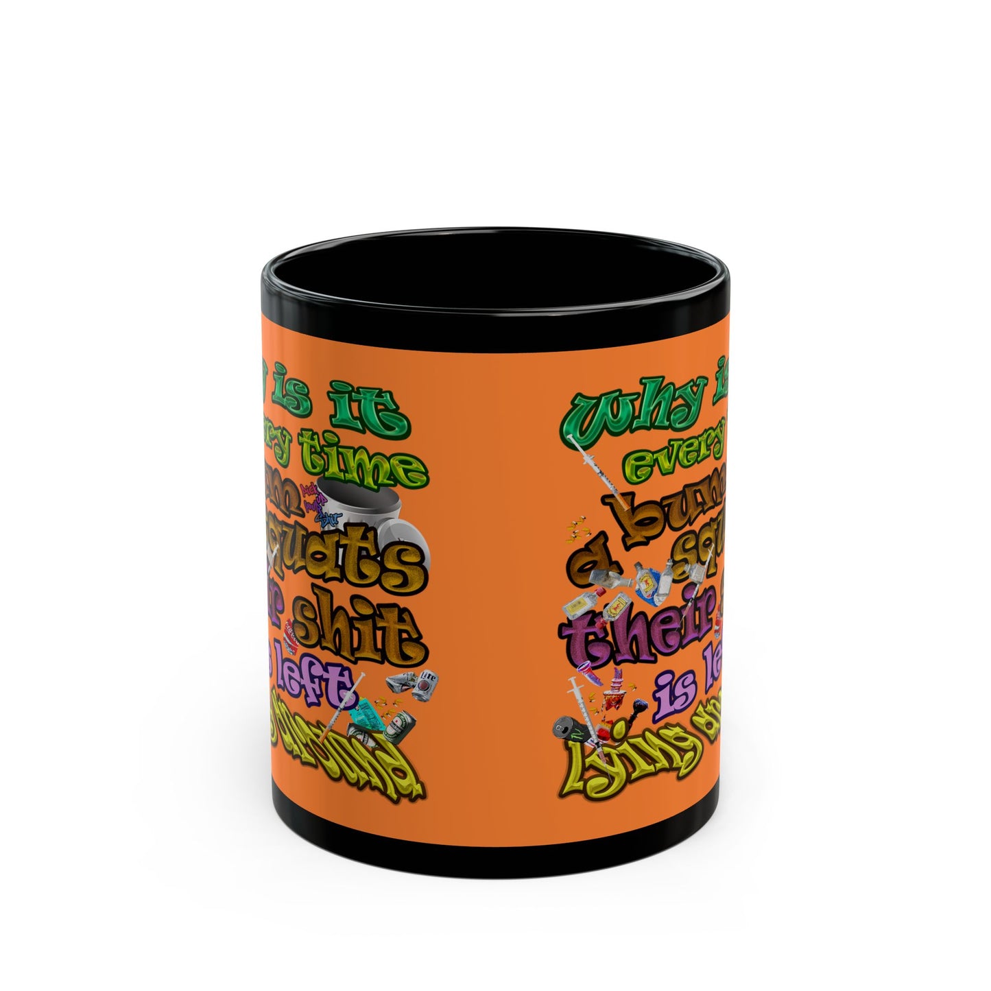 the bum's shit - Black Mug (crusta)