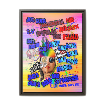 drop the beat - framed canvas art (color blur)
