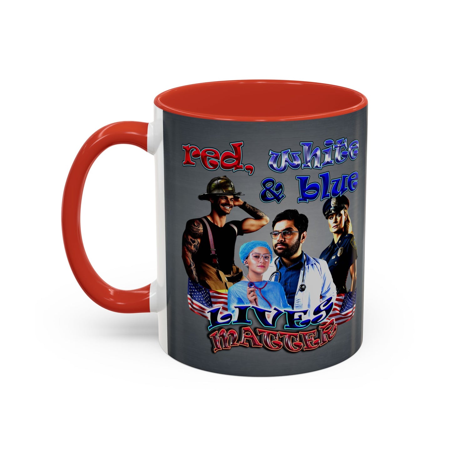 rw&b lives matter - Accent Mug (grey-light grey)