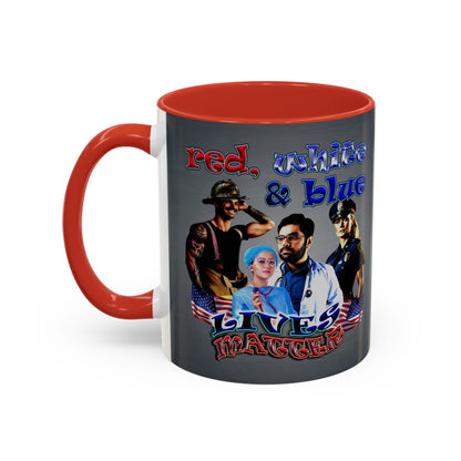 rw&b lives matter - Accent Mug (grey-light grey)