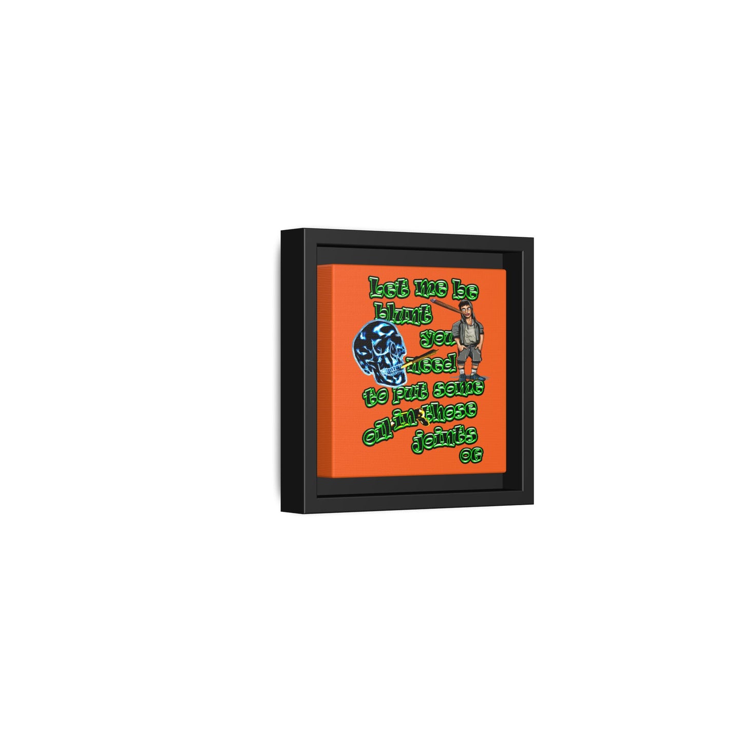 og - framed canvas art (orange)