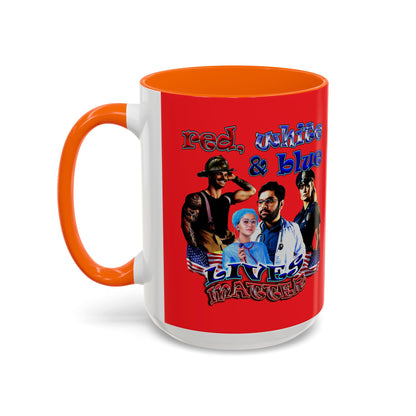 rw&b lives matter - Accent Mug (red)