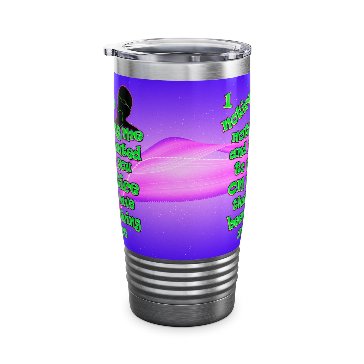 noticed you noticing - Ringneck Tumbler, 20oz (purple-pink wave)