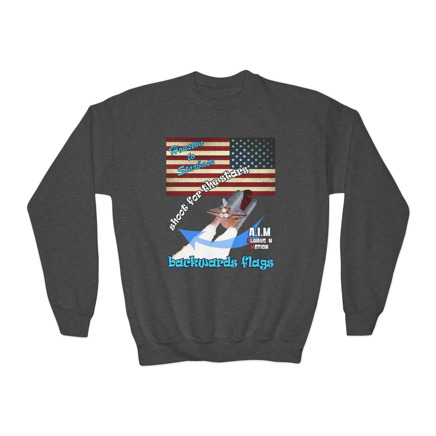 shoot for the stars - Youth Crewneck Sweatshirt