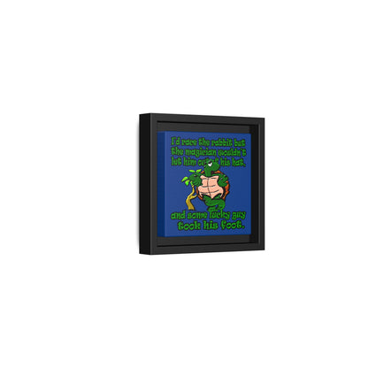 turtle race - framed canvas art (dark blue)