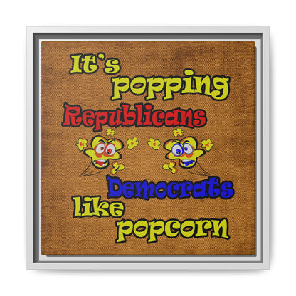 popping like popcorn - framed canvas art (brown papyrus)