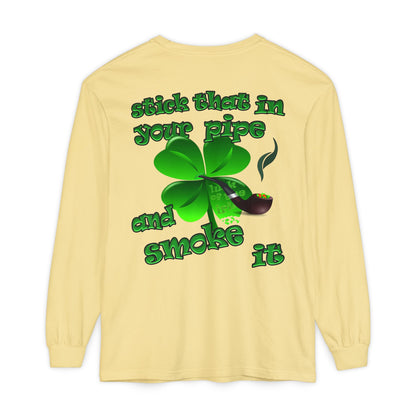 celtics logo - Unisex Garment-dyed Long Sleeve T-Shirt